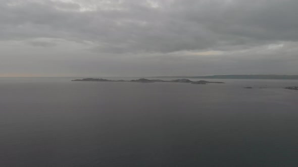 Beautiful aerial large view over the Frioul archipelago Château d'If Marseille