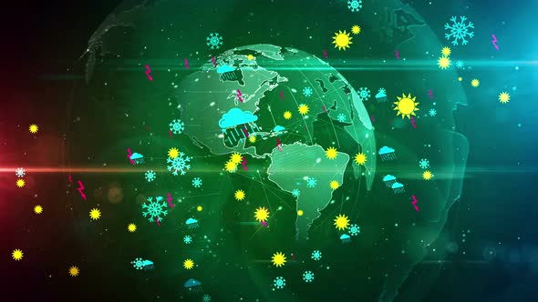 Weather symbols and icons loop and seamless background alt