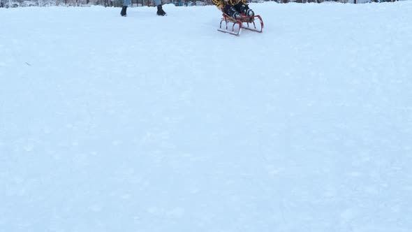 Sledding Down the Mountain