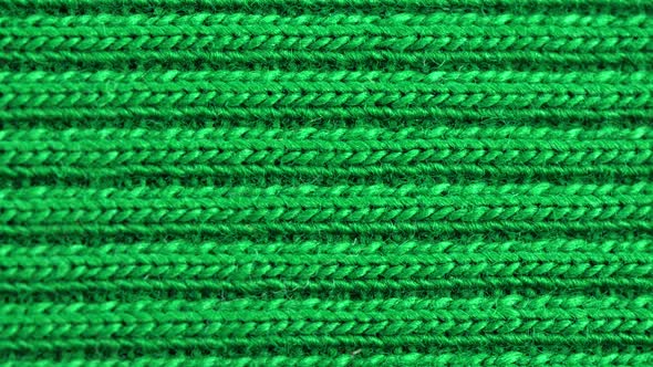 Textile Background  Green Cotton Fabric with Jersey Ribbing Structure