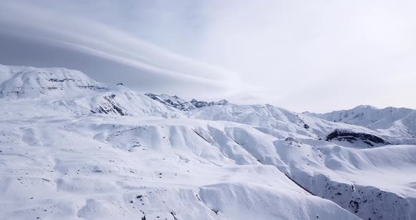 Alamkuh mountain the second highest peak after Damavand in Iran in Winter season covered by snow in