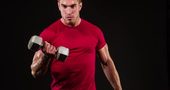 Athletic Male Fitness Training Workout