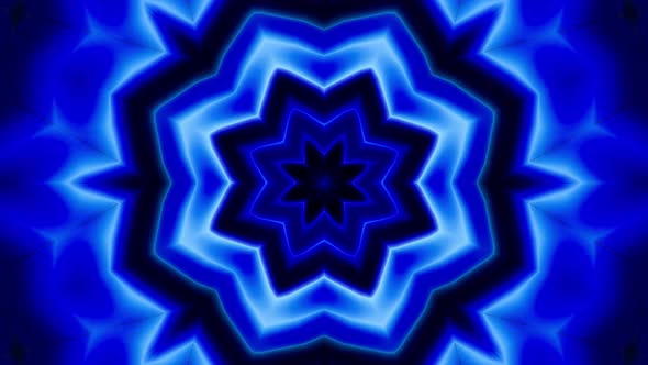 Blue Kaleidoscope Loop 4K 05