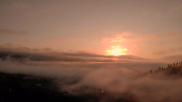 Majestic Sunrise in Carpathian Mountains