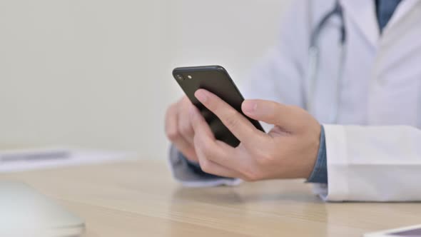 Doctor Using Smartphone alt