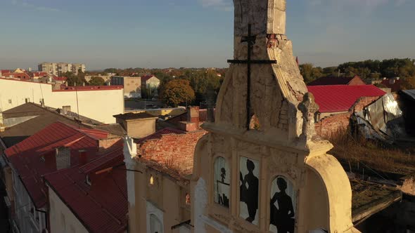 The old damaged Theater of Queen Louise in Sovetsk