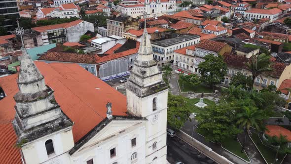 Downtown Sao Luis Maranhao at Northeast Brazil. Tourism landmark of city.