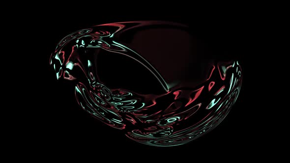 Abstract magic animation of liquid fantastic shapes