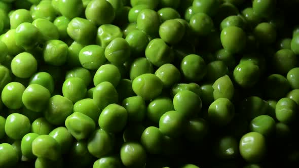 Fresh Green Peas Gyrating