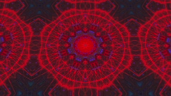 Red Kaleidoscope Sequence Patterns
