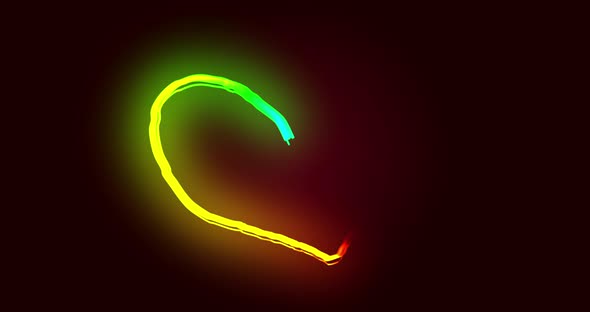 Heart trails forming a heart shape against black background alt