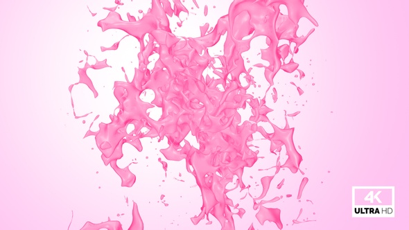 Strawberry Milkshake Splash Collision