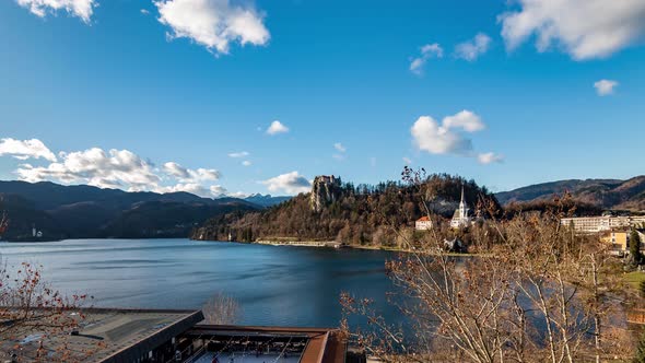 4K Timelapse Lake Bled Castle, Slovenia 6
