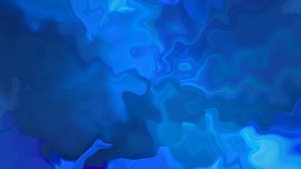 Blue Color Holographic Paint Liquid Effect Animation