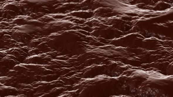 Chocolate Color Lumpy Liquid Surface Waves Background