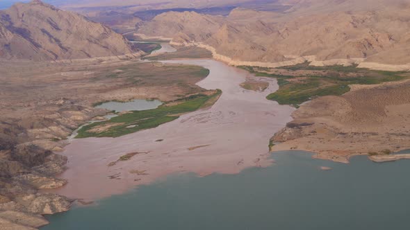 Colorado river from the air at Lake Mead National Recreation Area
