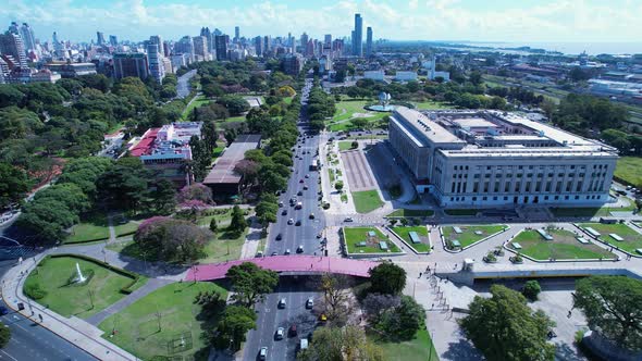 Buenos Aires Argentina. Downtown landscape of tourism landmark city.