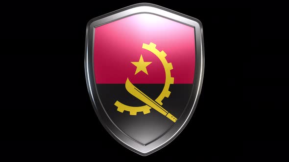 Angola Emblem Transition with Alpha Channel - 4K Resolution