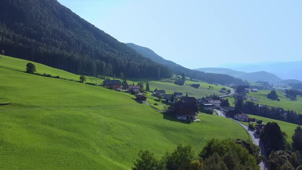 Drone Aerial View of Italian Alps in Summer