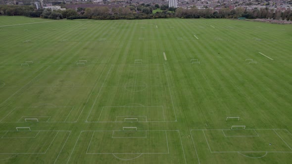 Football Pitches at Hackney Marshes in London