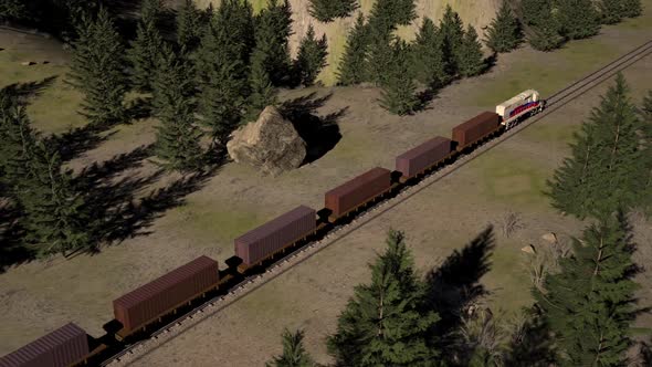 Train logistics, 3D Animated video.