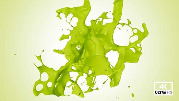 Abstract Fresh Kiwi Fruit Juice Splash V1