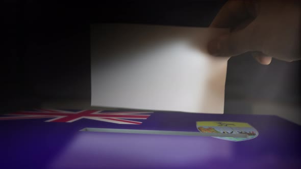 Digital Composite Hand Voting To National Flag OF saint Helena  / Videohive