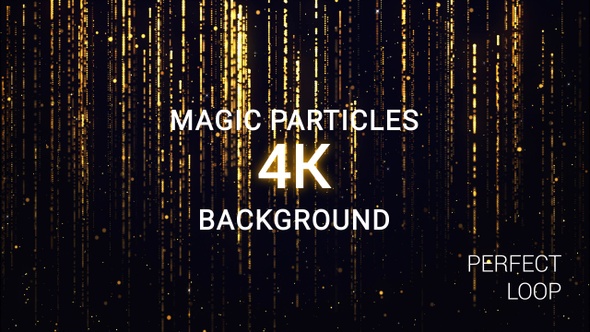 Magic Gold Particles Background