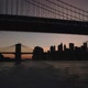 American Flag Stock Video Footage - Low Angle View Of Brooklyn Bridge At The Evening - VideoHive Item for Sale