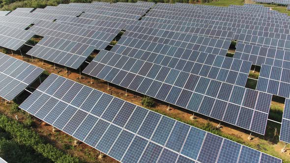 Solar power station in montain