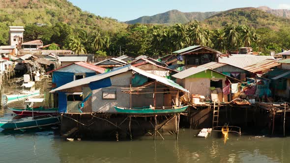 Fishermen Houses on the Water, Philippines, Palawan