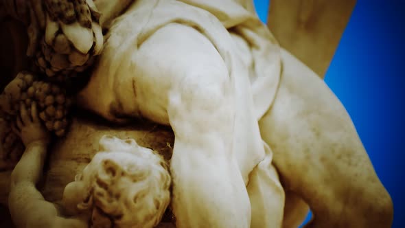 Antique White Marble Statue alt