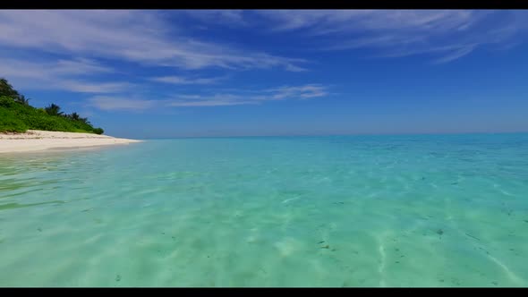 Aerial seascape of paradise sea view beach adventure by blue water with white sand background of jou