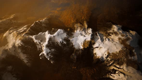 Flight Over Mountain Peaks in Nepal