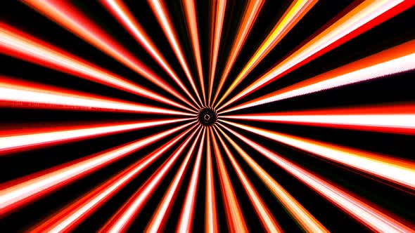 shining bright lines set wave motion, color red, on black background