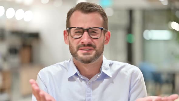 Portrait of Upset Businessman Feeling Disappointed