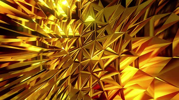 Abstract Animated Motion Background - Golden Distorted Video