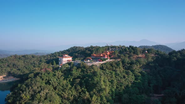 Wenwu Temple and mountains at Sun Moon Lake, Taiwan