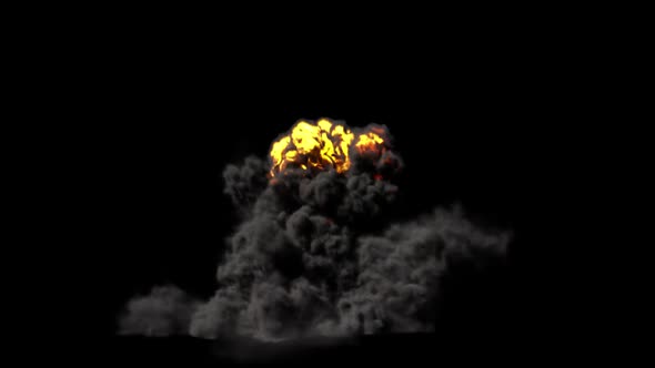 Ground Explosion With Heavy Smoke alt