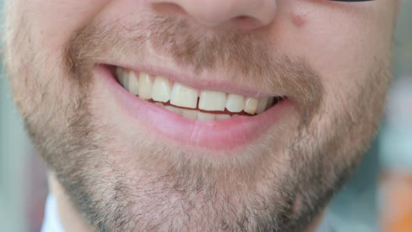 Close up of Smiling Face of Businessman