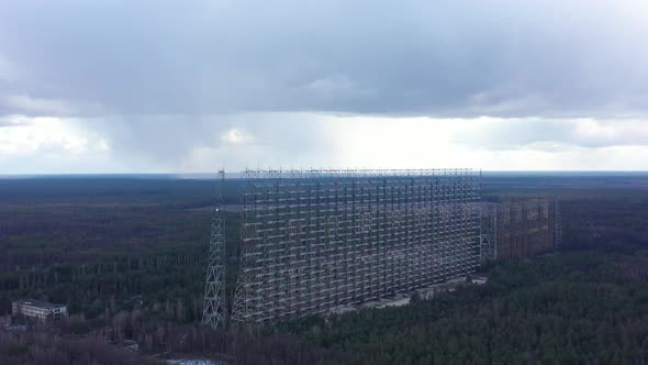 Soviet abandoned missile defence radar in the Chernobyl exclusion zone. Ukraine.