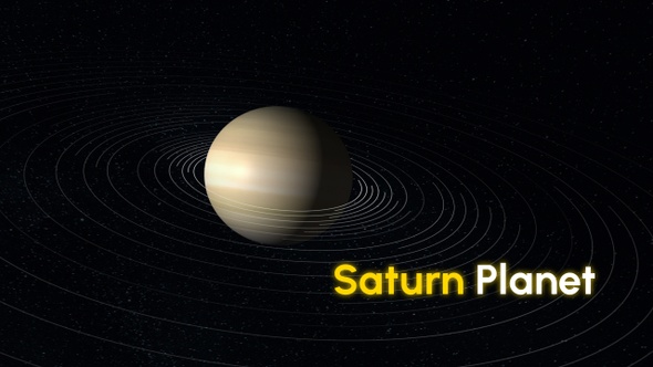 Saturn Planet Galaxy in Space Animation