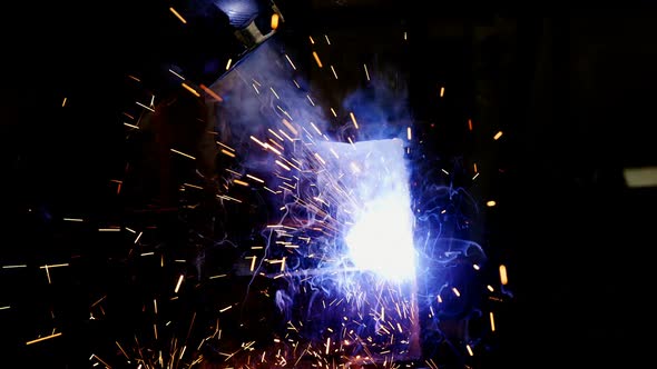 Welder at work