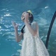 Surprised Little Asian Girl In The Aquarium - VideoHive Item for Sale