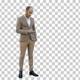 Young man in suit sending text messages on his phone, Alpha Channel - VideoHive Item for Sale