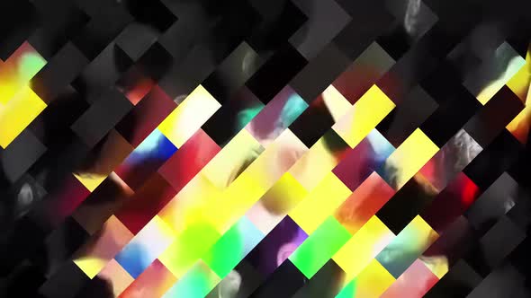 Vibrant Geometric Grid Design Digital Rendering