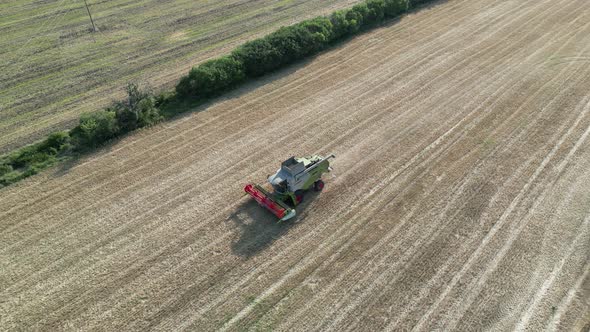 Harvester in the field