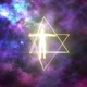 Rotation of two tetrahedrons (Merkaba) inside which is a luminous man - VideoHive Item for Sale