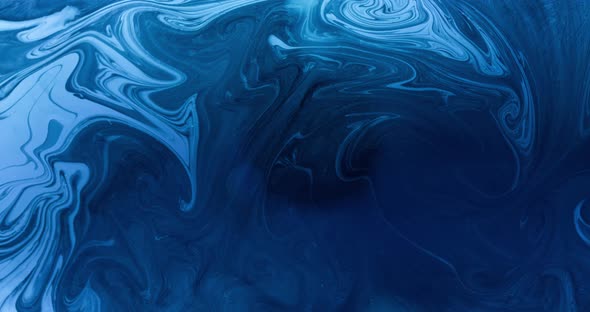 Ink Water Mix Marble Texture Blue Oil Paint Flow