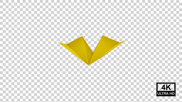 Paper Plane Floating On The Air Yellow V3